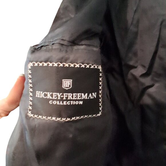 Hickey Freeman suit jacket mens 42 R tweed 90% wool 10% cashmere brown black - Picture 2 of 7